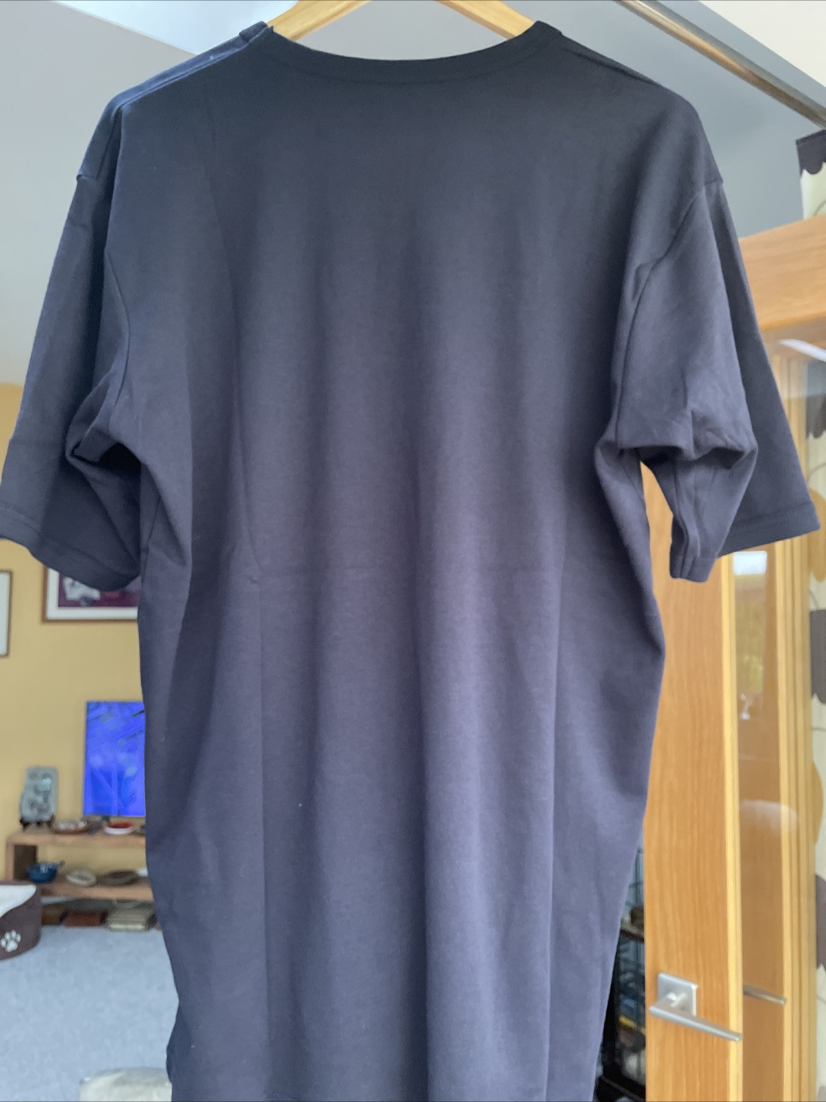 New British Army Surplus Issue Vest PT Dark Blue Cotton T-Shirt Base Layer 82cm