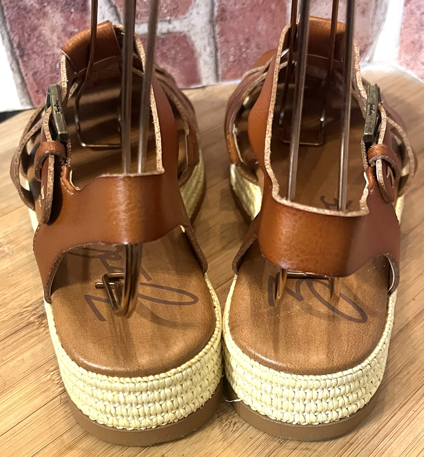 ZODIAC BROWN GRETA FISHERMAN ESPADRILLE FLAT SANDALS 9M