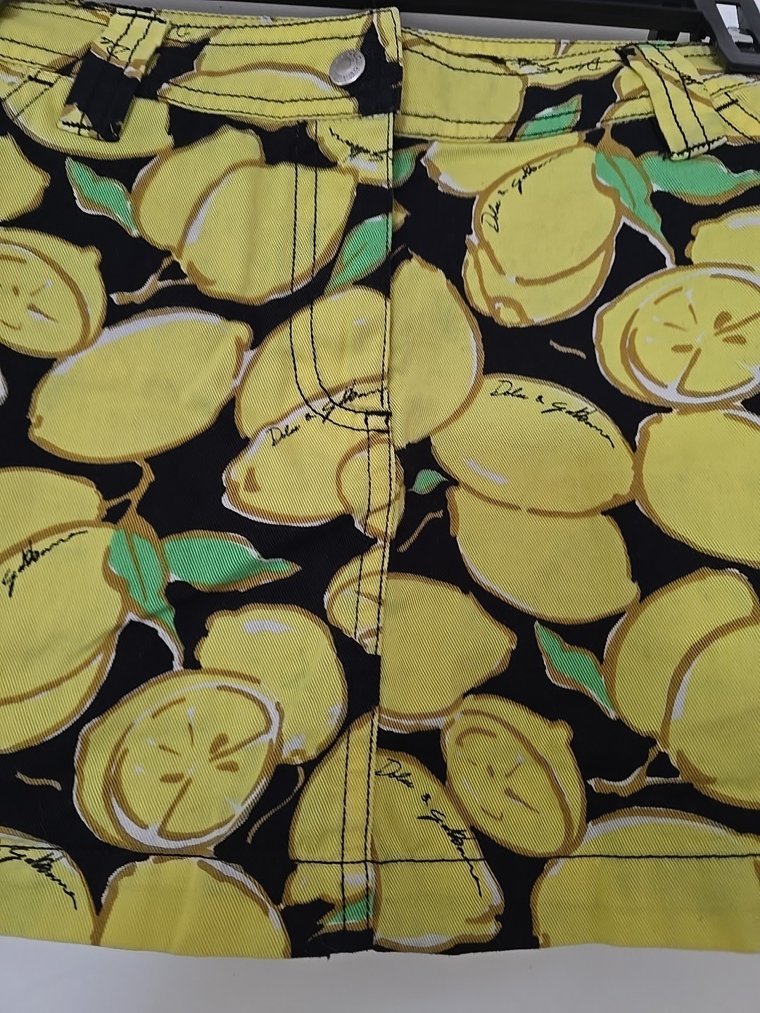 Dolce & Gabbana Beachwear Lemon Print Mini Skirt Size M Made In Italy Authentic