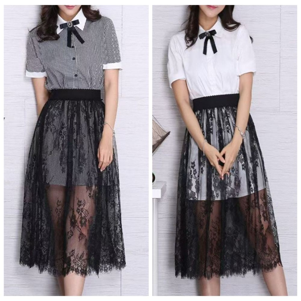 Flower Safety Skirt Petticoat 75cm Mesh Underskirt Slips Dress Commuting