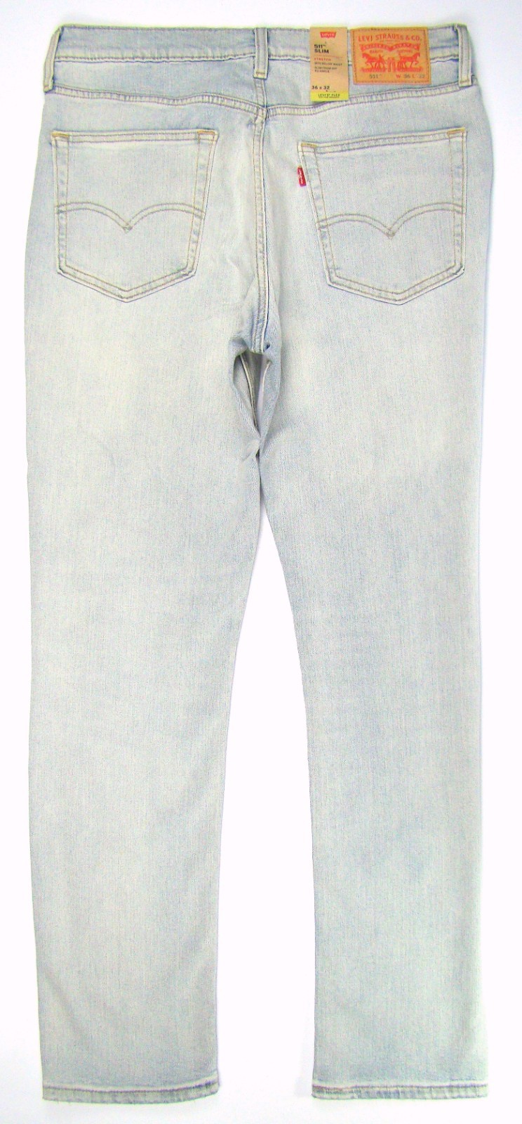 NEW Levis 511 Men’s Jeans Slim Fit Size 36×32 BLEACH LIGHT BLUE – FREE SHIPPING