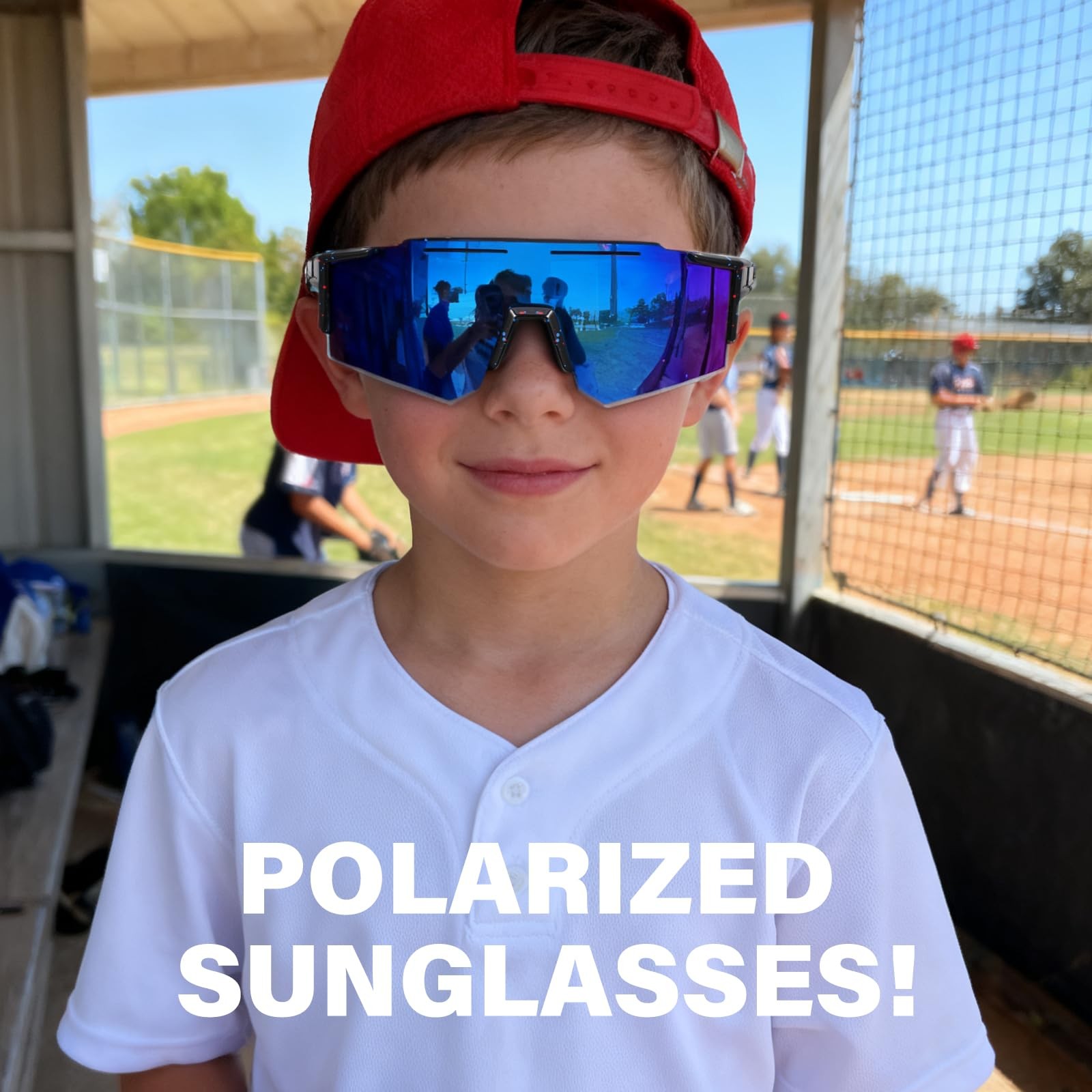 2PACK Oversized Kids Sunglasses Youth Baseball Sun Glasses Boys Girls Softbal…