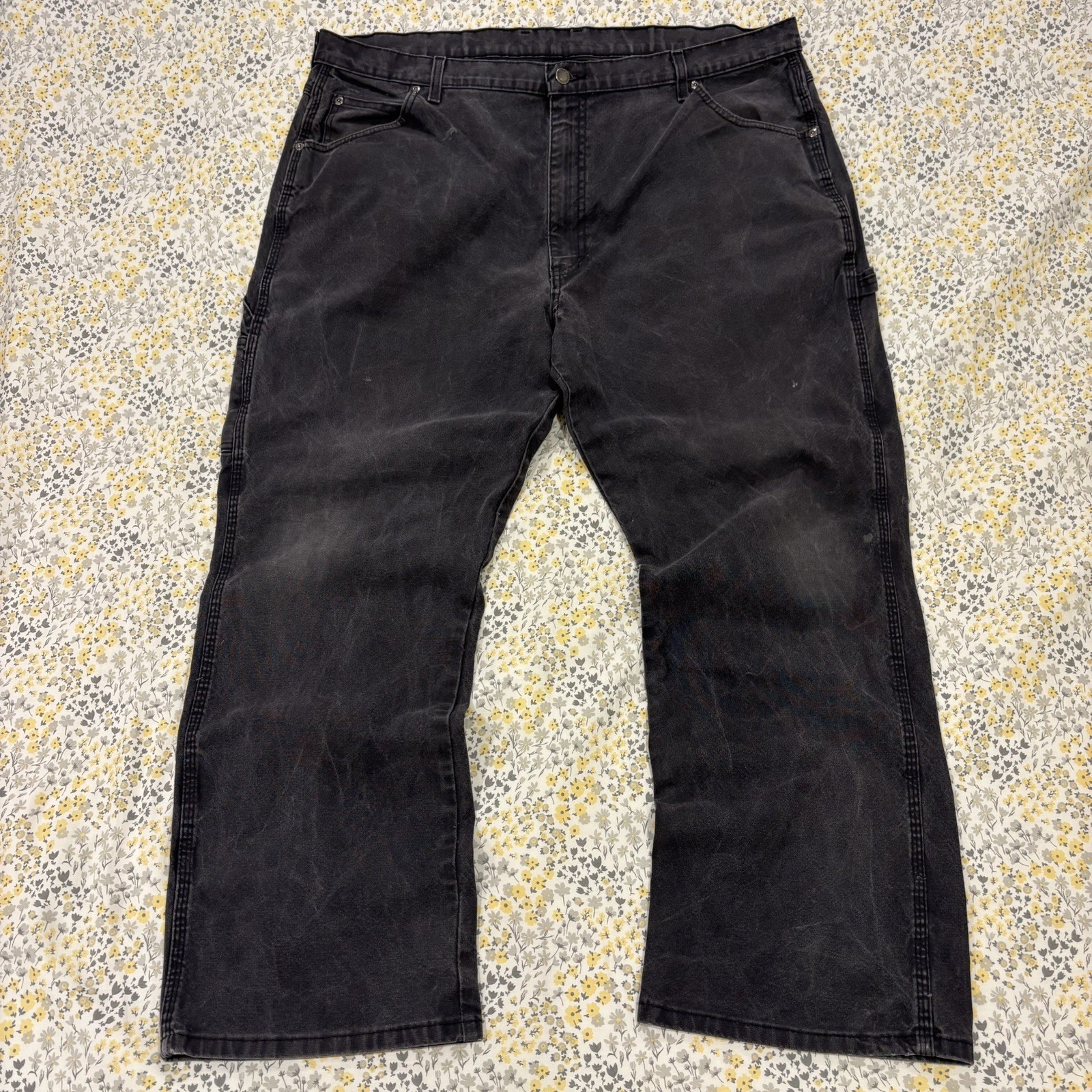 Dickies Men’s 42 Carpenter Dark Grey Straight Leg Jeans Casual Workwear 42×30