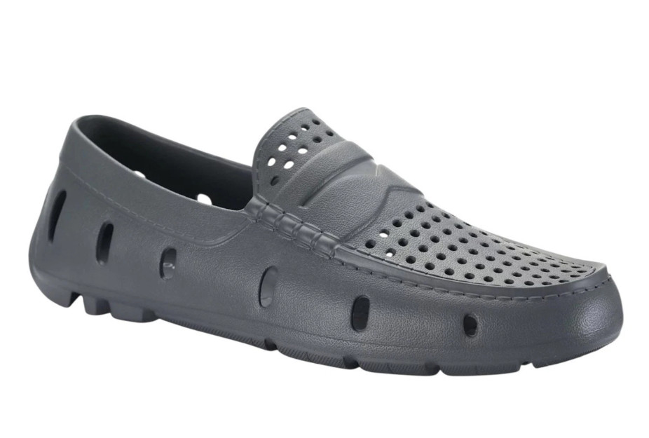 Club Room Men’s Atlas Perforated Driver Size 10 in Gray Comfort Travel Vacation