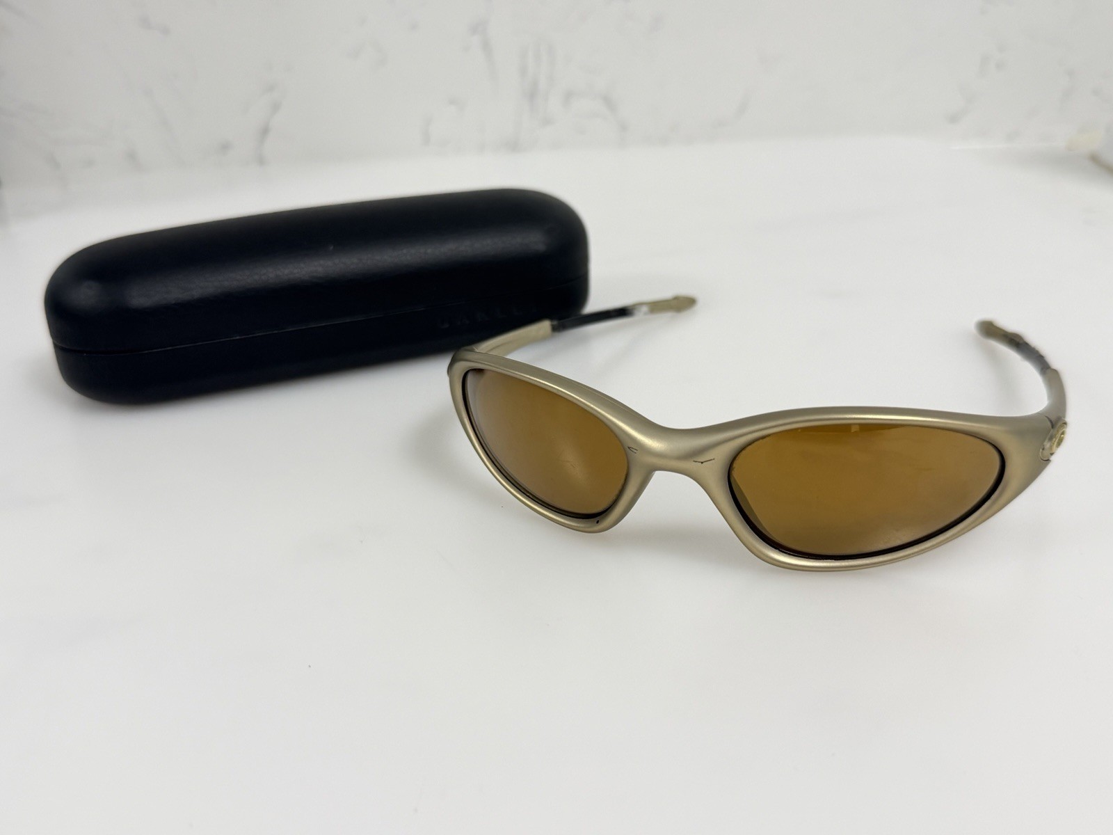 OAKLEY MINUTE 1.0 GEN 2 PLATINUM GOLD IRIDIUM LENSES & GOLD ICONS SUNGLASSES