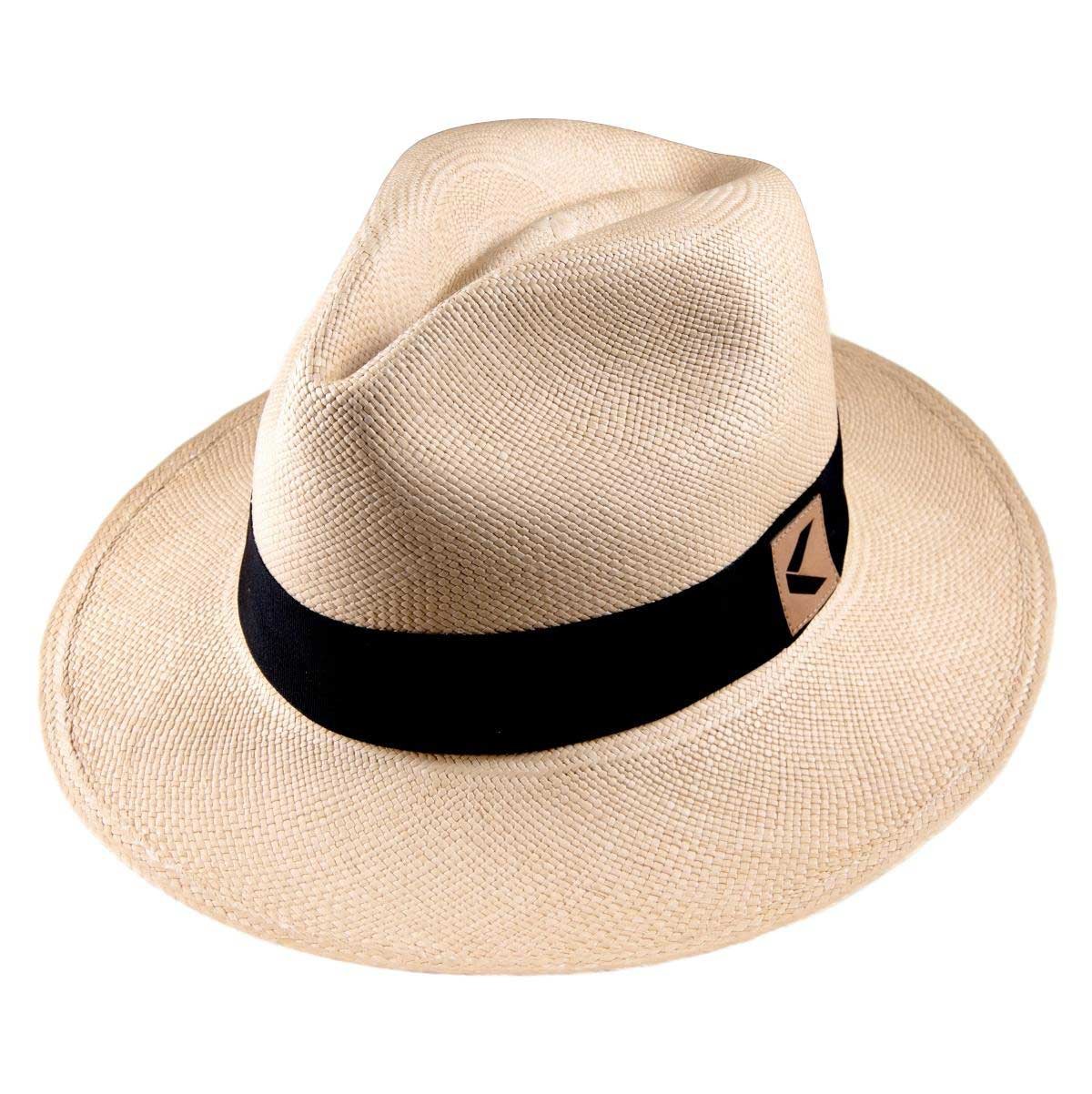 Toquilla Straw Panama Hat Ecuador Handwoven – Fedora Style with Gift Bag and Box