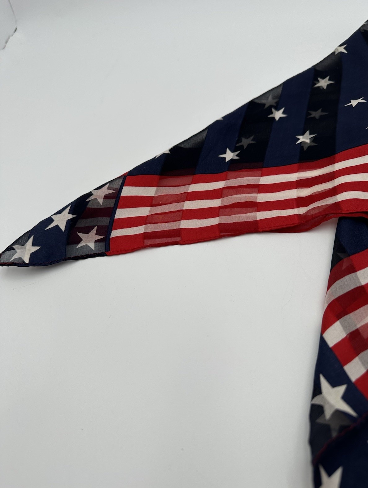Vintage ECHO Scarf Stars & Stripes 21” x 22” Square