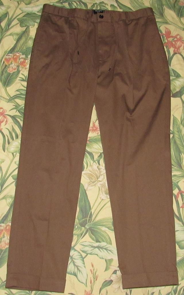 $278 TODD SNYDER Mocha Brown Modern Chino Trouser Pants Large NWT