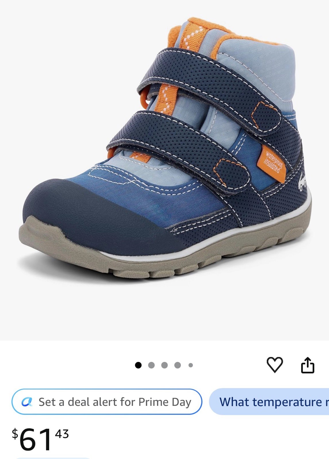 Hatley Winter Wonderland Unisex Kids Blue Winter Boots Hook & Loop 3M 13