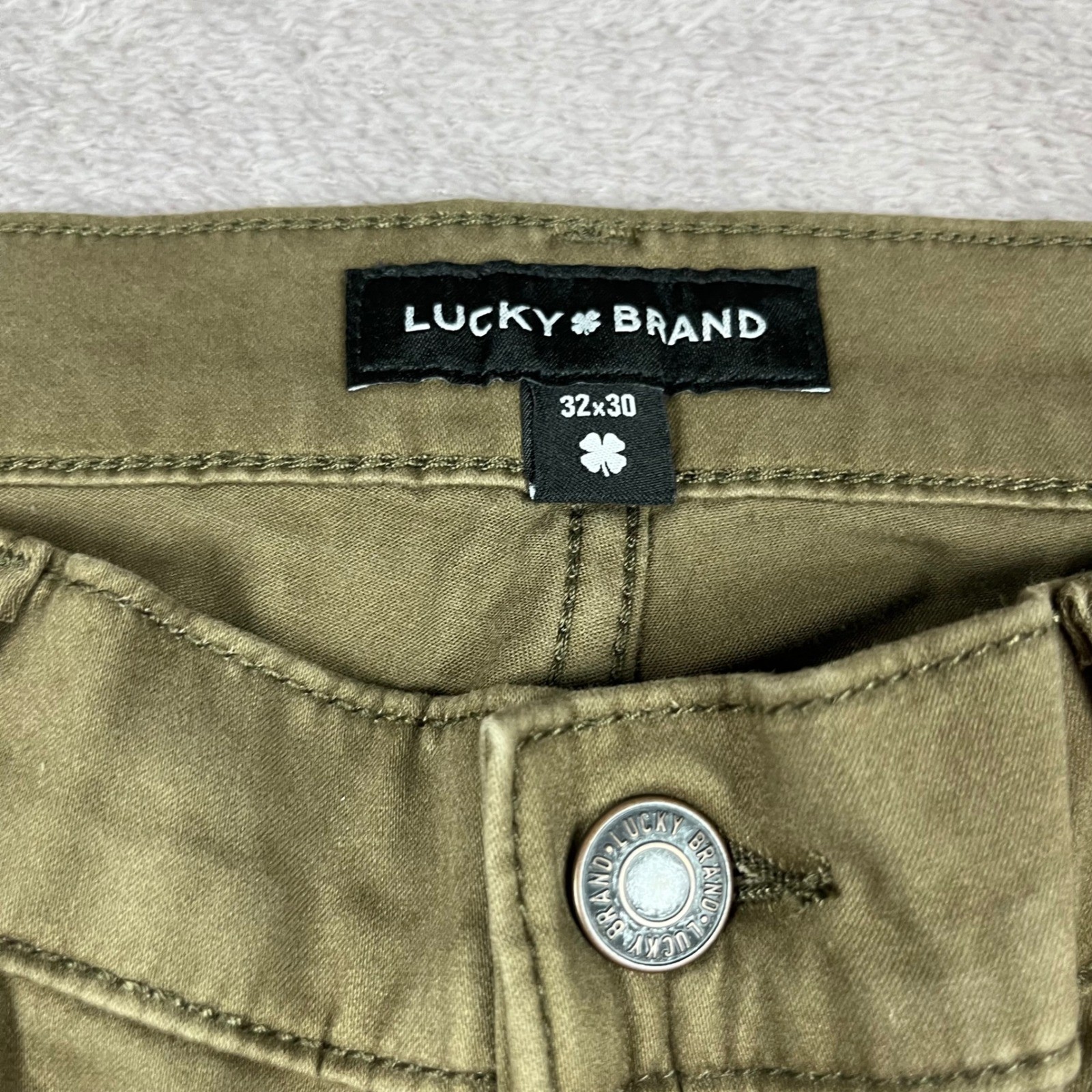 Lucky Brand 410 Athletic Straight Pants Mens 32×30 Olive Brown Advanced Stretch
