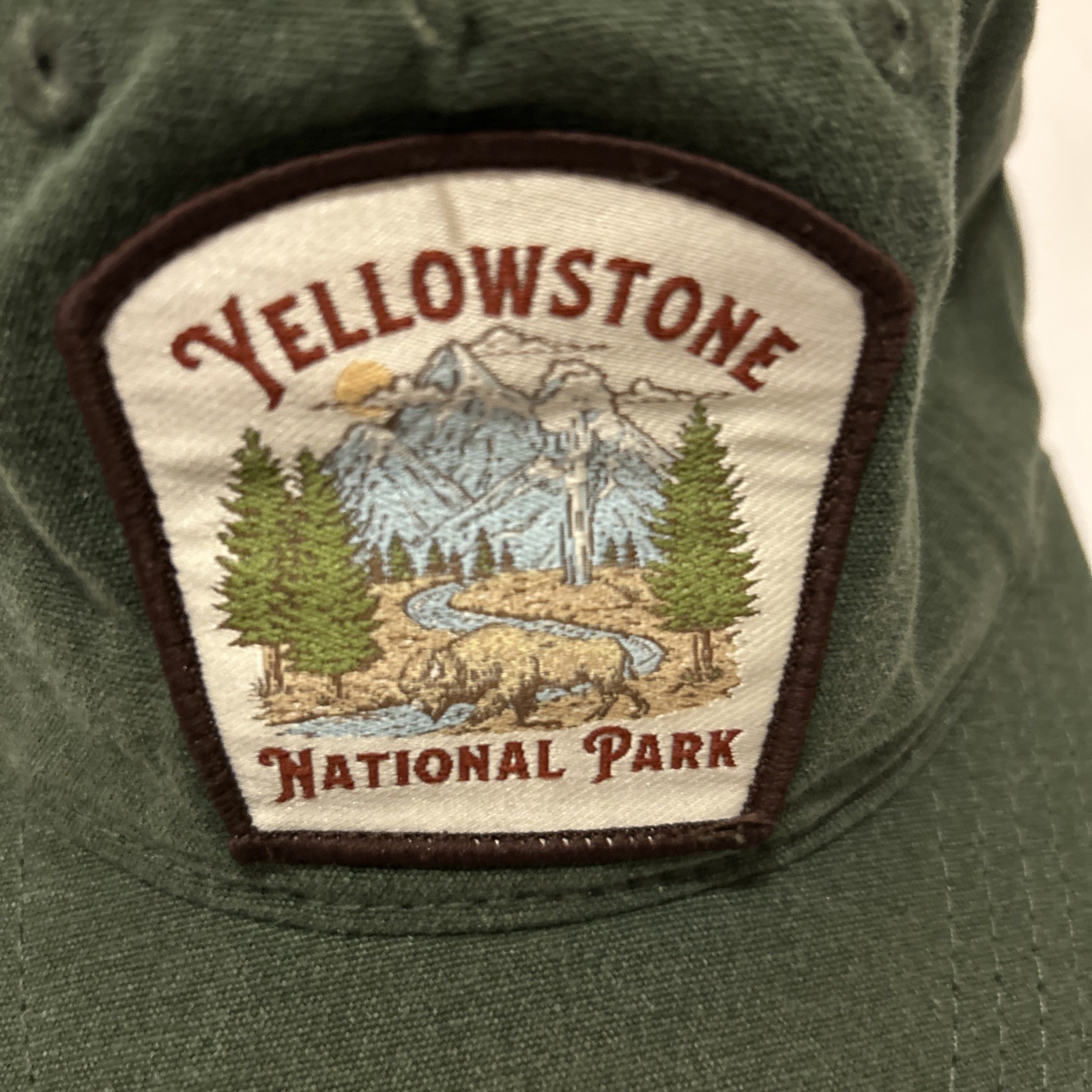 Yellowstone National Park Mad Engine Snapback Adjustable Green Ranger Hat Cap