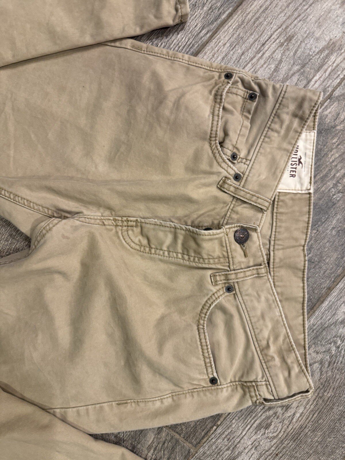 Hollister Men’s Jeans khaki W29 X L32 Button Fly 29 X 32