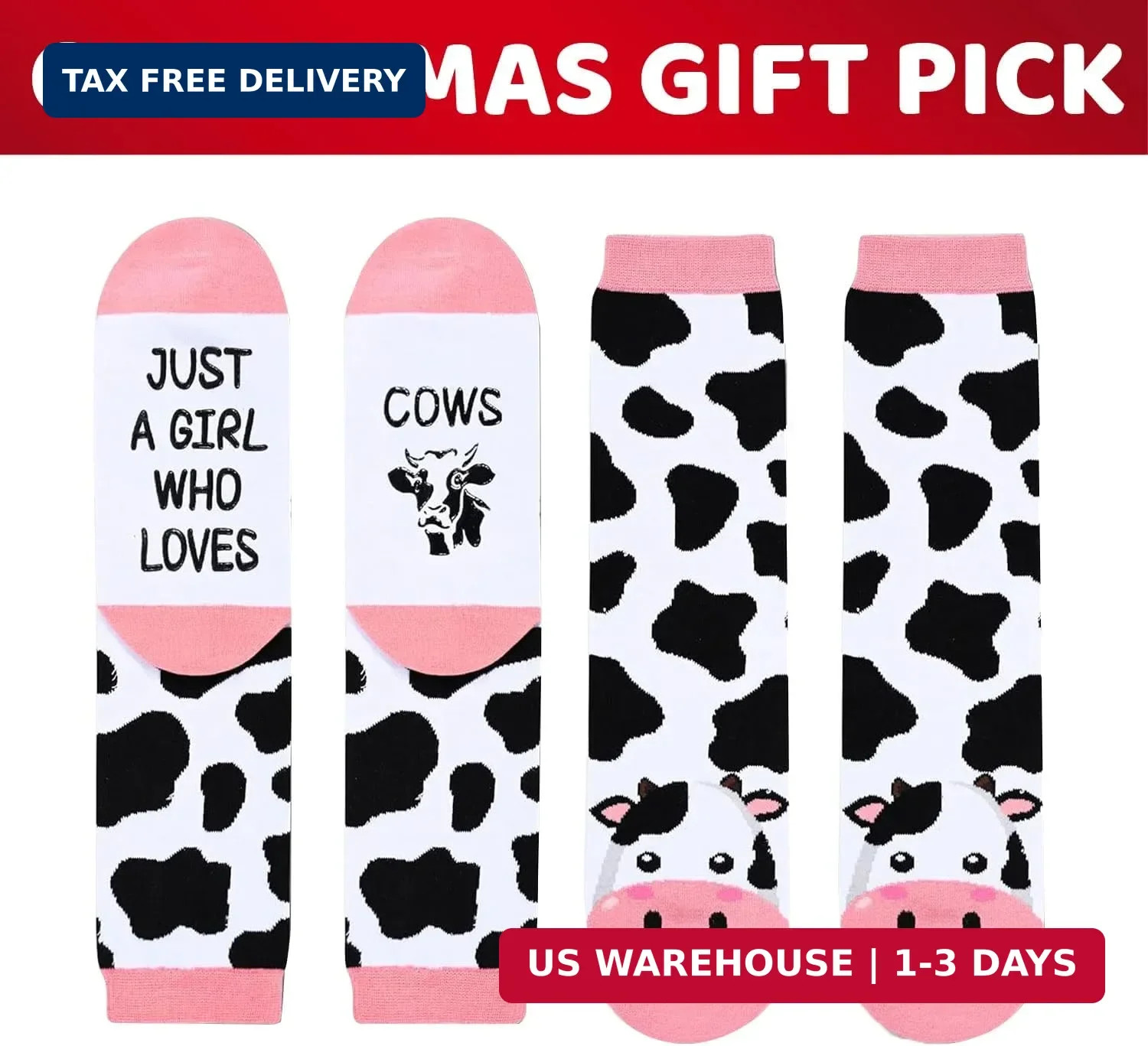 Zmart Funny Animal Socks for Women – Horse Cow Gifts, Pig Goat Duck Chicken Sock