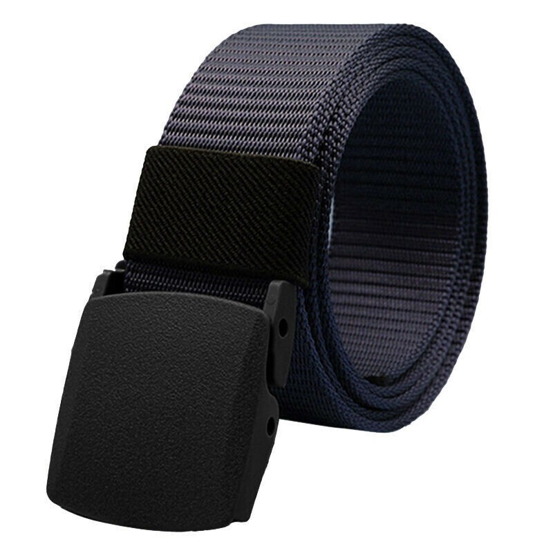 Men’s Plastic Cam Buckle Nylon Canvas Tactical Waistband Webbing Military Belt