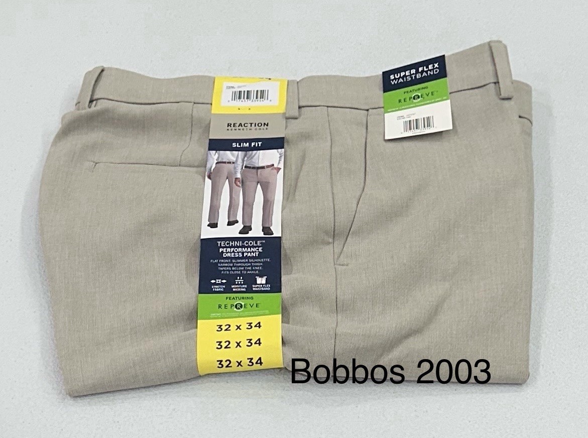 Kenneth Cole Reaction Men’s Techni-Cole Slim-Fit Pants, Tan, Size 32X34