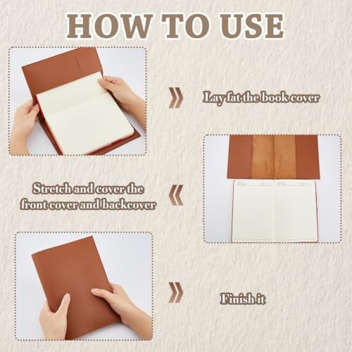 PU Leather Journal Cover 23×16.7cm/9.06×6.57in Rustic PU Leather Coconut Brown