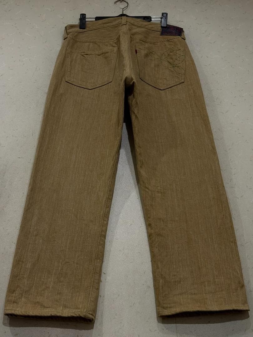 Sugar Cane SC40302 Beautiful Selvedge Denim Japan Rare F/S Pants Brown Beige 34