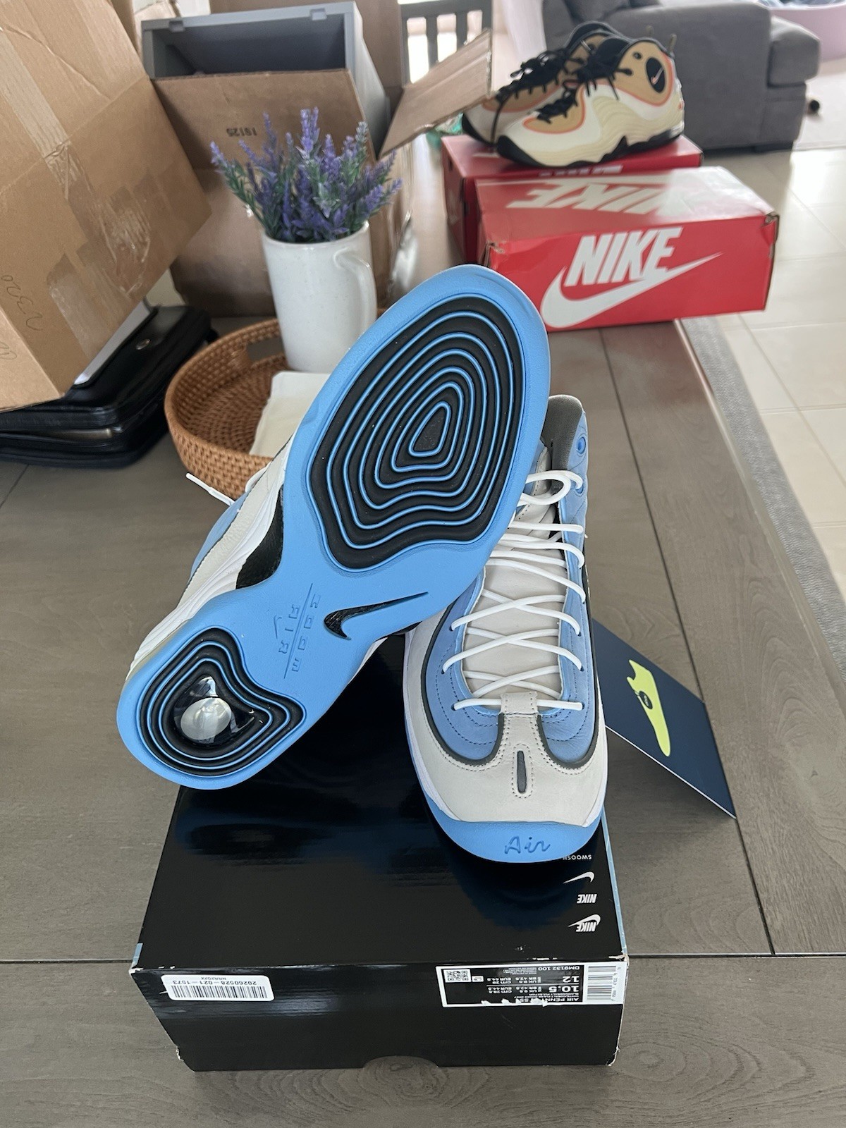 Nike Air Penny 2 Social Status Mid Top Sneakers Blue/Gray/White