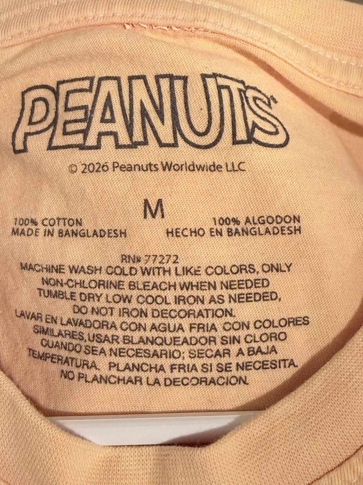 Peanuts Snoopy Brazil Yellow Soccer Adult T-Shirt Size M