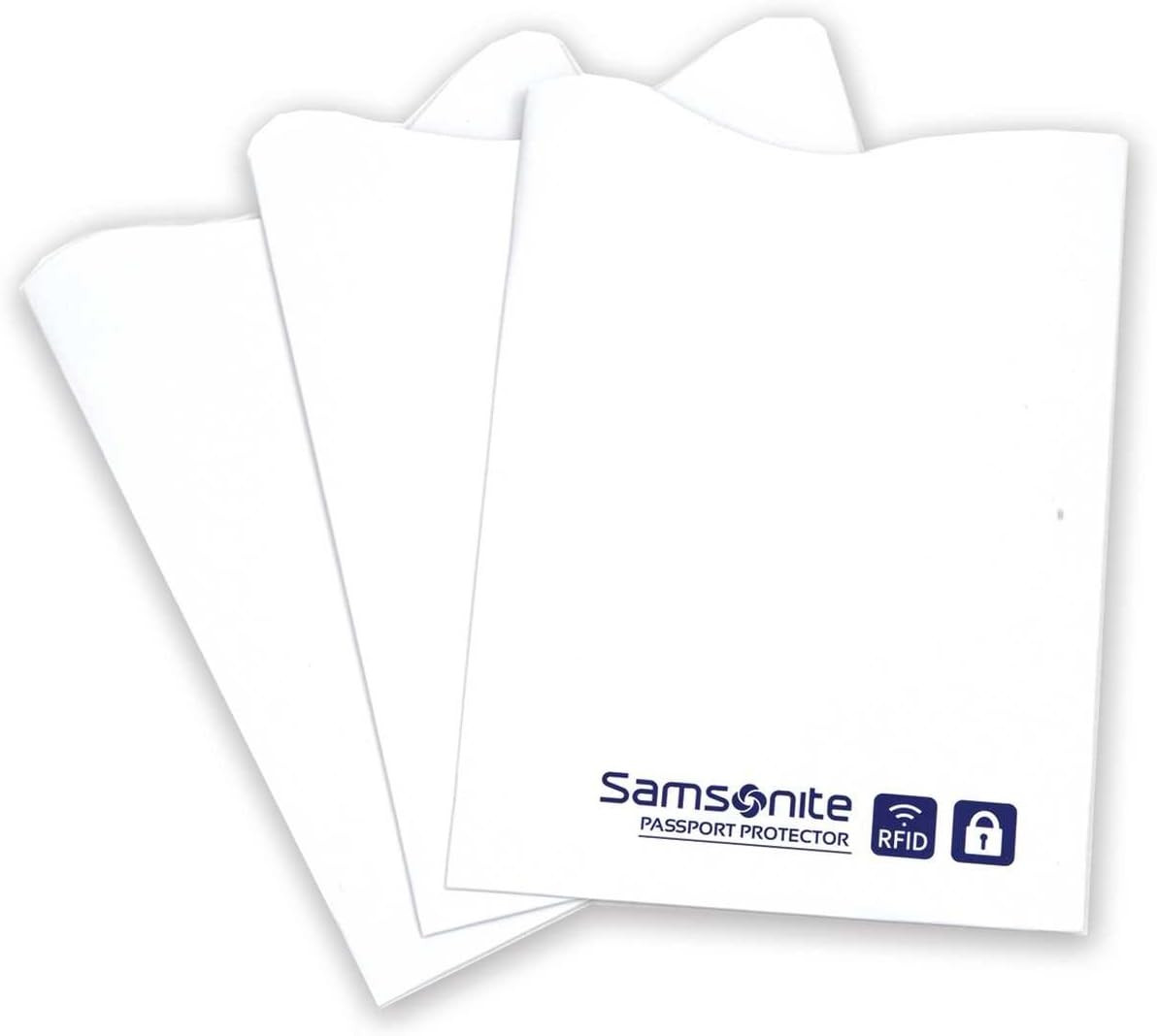 3-Pack Credit Card RFID Sleeves, White, One Size