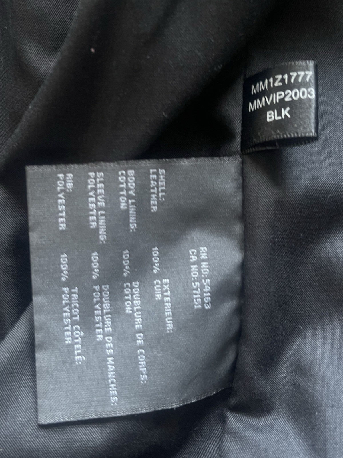 MARC NEW YORK Men’s Black Jacket Full Zip Band Collar Lined Size M
