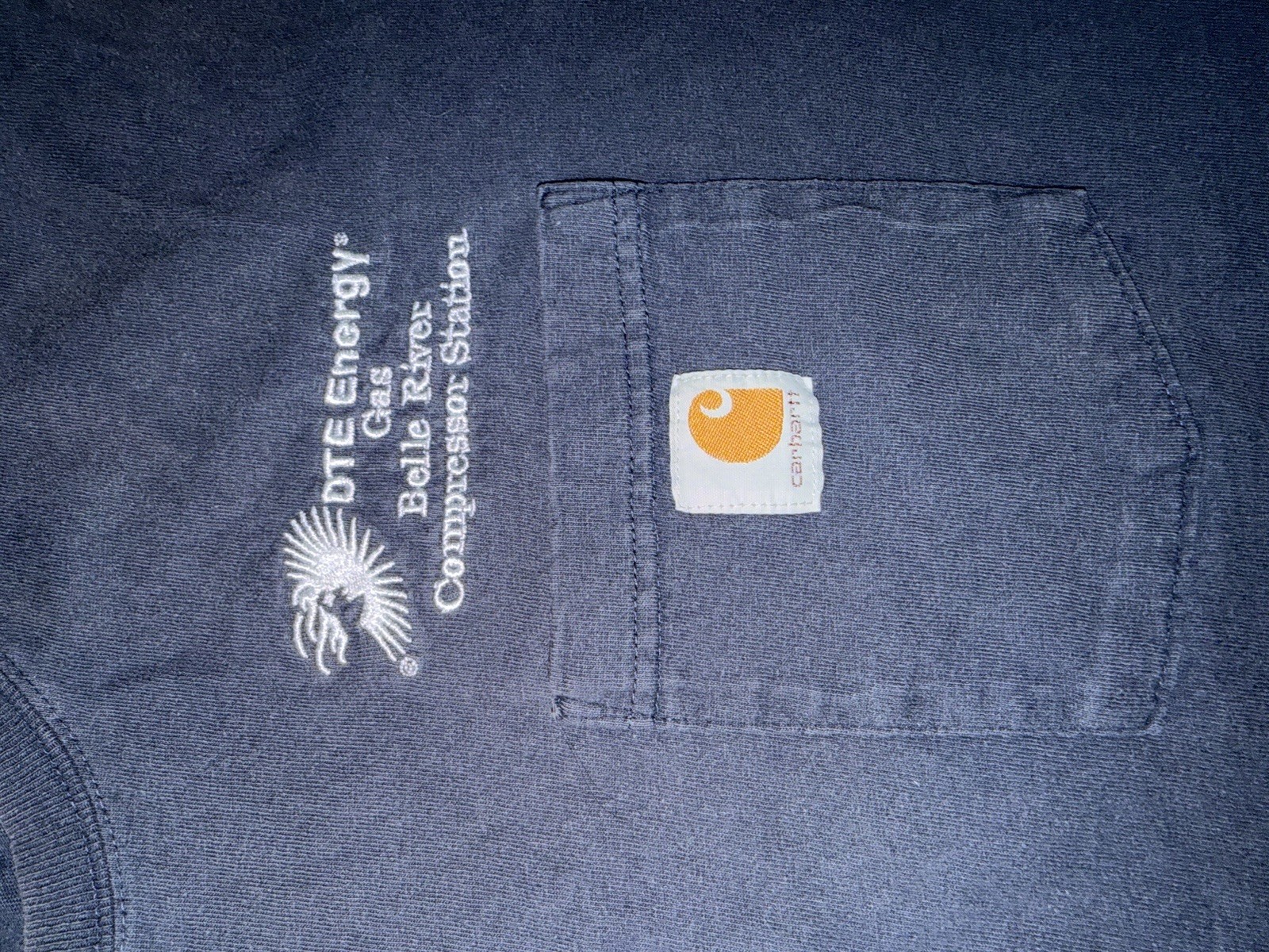 Carhartt Workwear Pocket Tee Blue Short Sleeve Graphic Mens Heavyweight