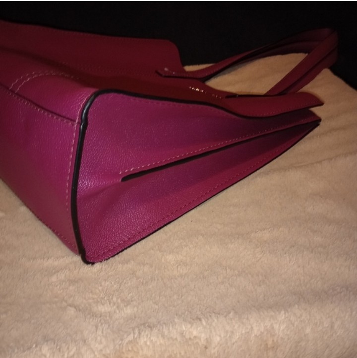 MARC JACOBS Repeat Large Luxe Leather Tote Boysenberry
