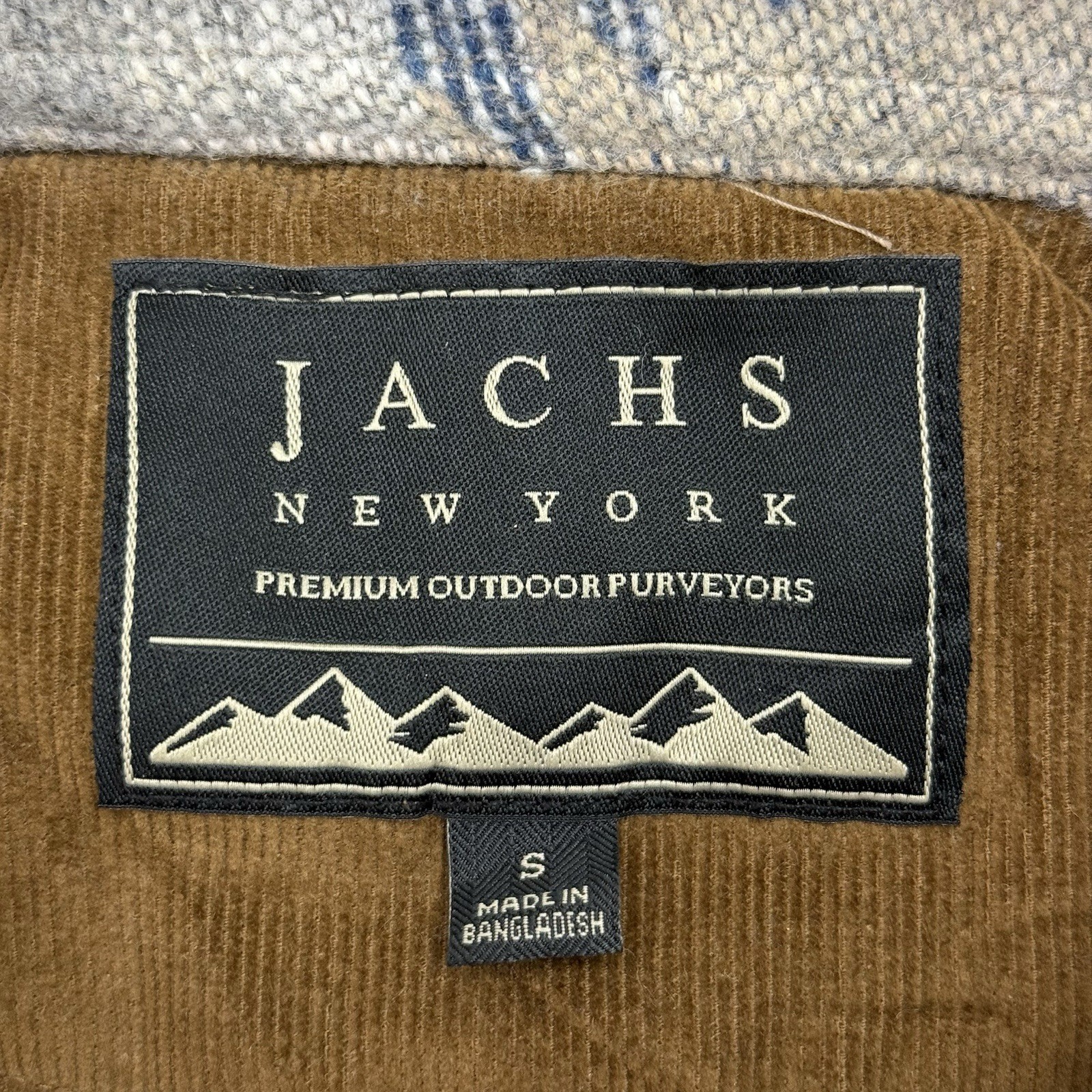 JACHS New York Aztec Print Sherpa-Lined Shirt Jacket Size Small Men’s