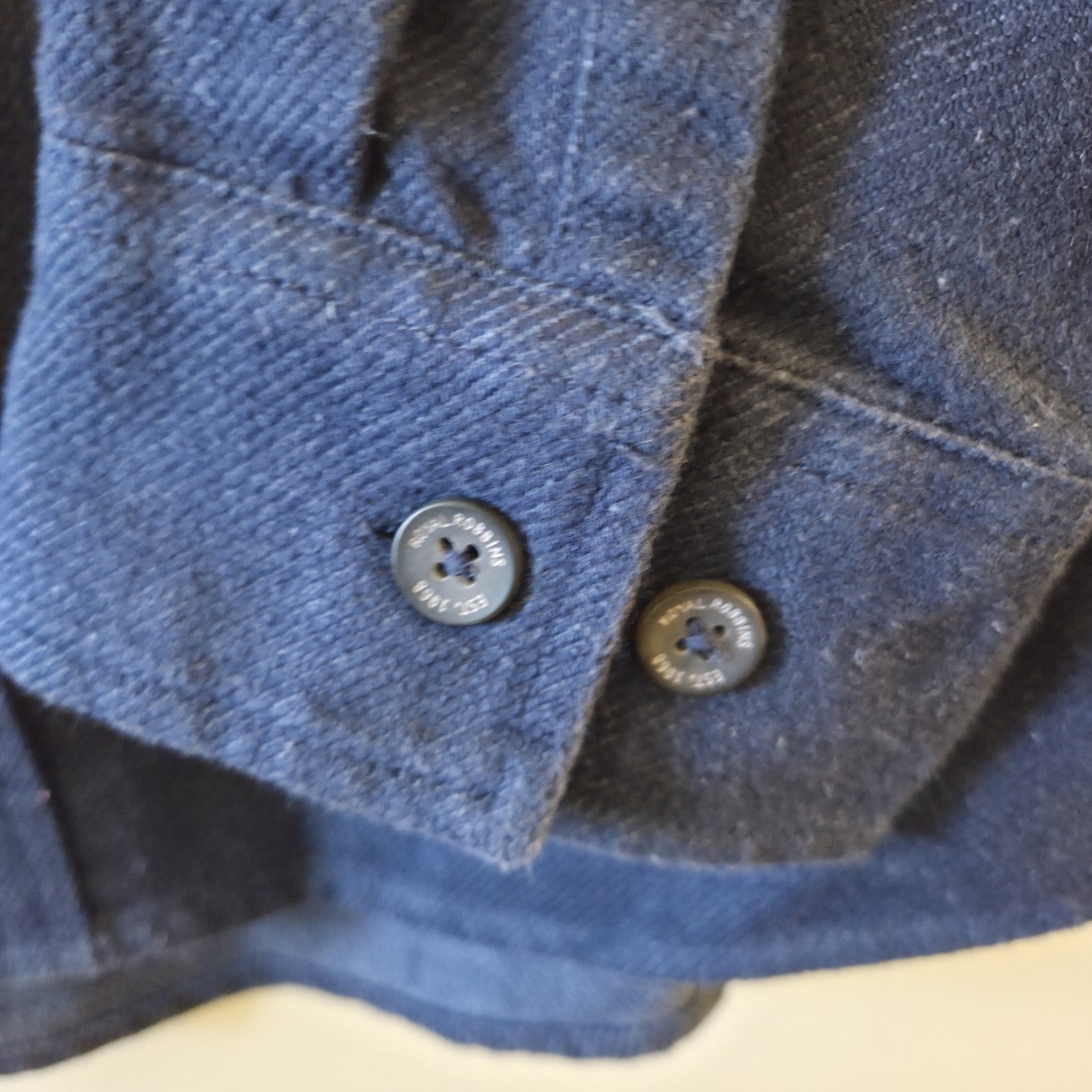 Royal Robbins Clouds Rest Hemp Shirt Mens Large L Deep Blue Heather Shacket NWT