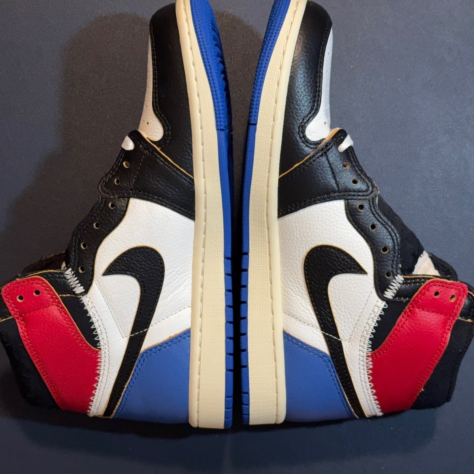 Jordan Fragment x Union LA Air Jordan 1 Retro High OG Black White Varsity Red 8