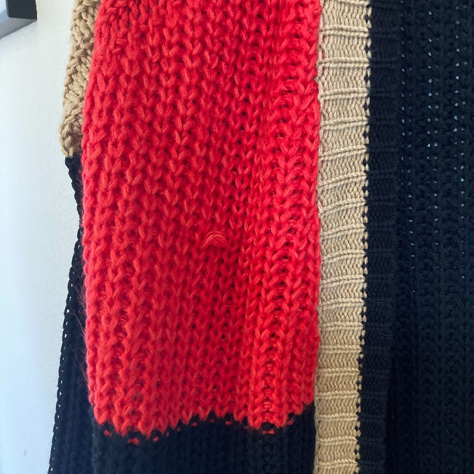 Stitches and Stripes Knit Open Front Cardigan Sweater Size Small