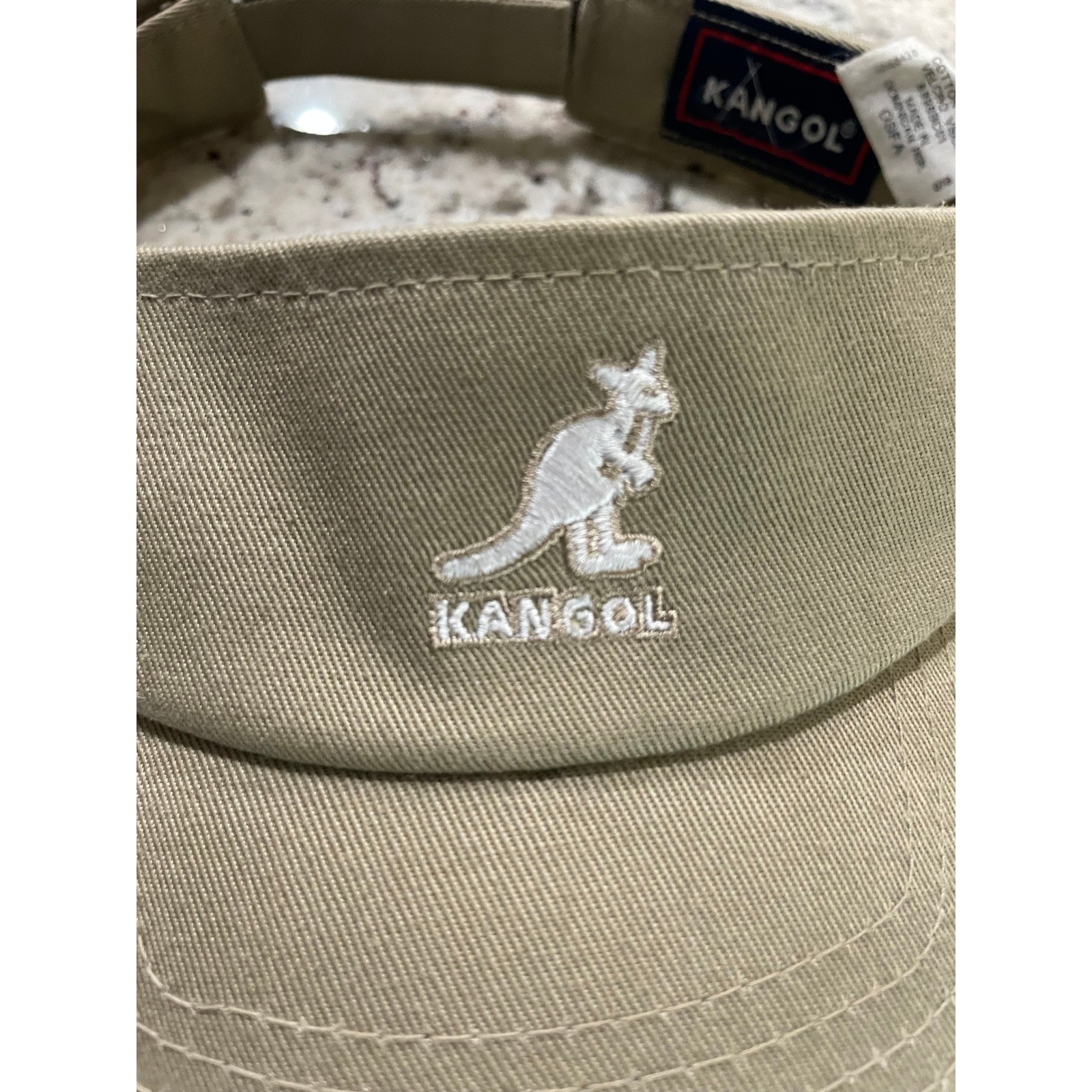 Kangol Cotton Twill Visor Tan Khaki Adjustable Sun Hat 8898BC01 OSFA NWT