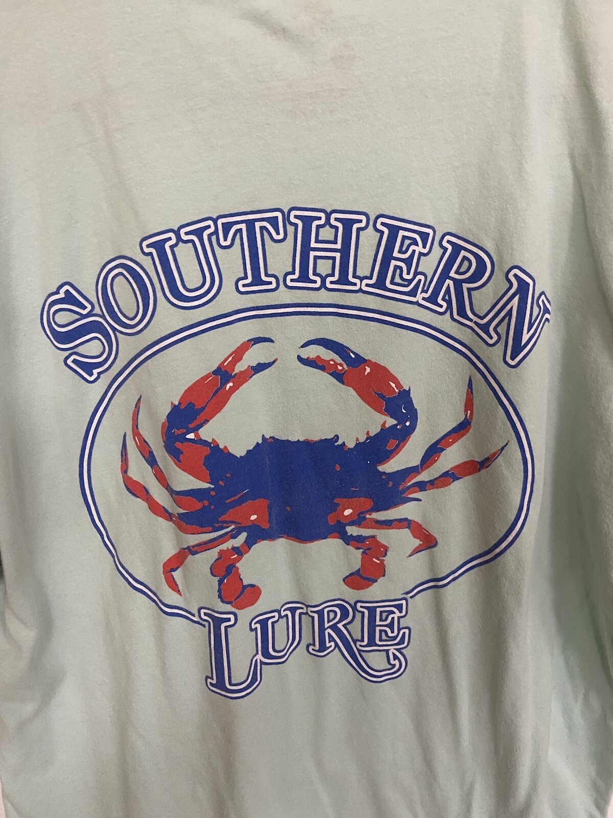 Southern Lure Medium Green Crab T-Shirt Logo Front Pocket