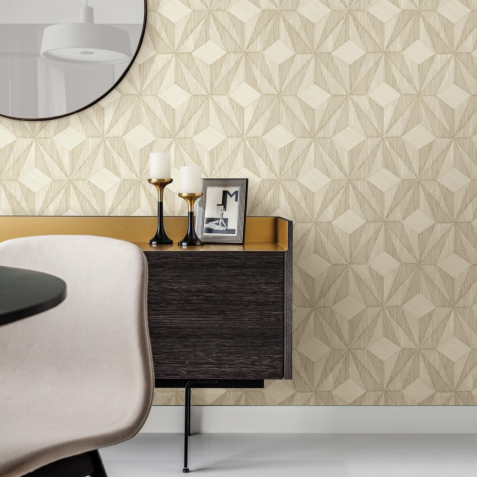 A-Street Prints Alchemy 57.8-sq ft Gold Non-woven Geometric Unpasted Wallp|16884