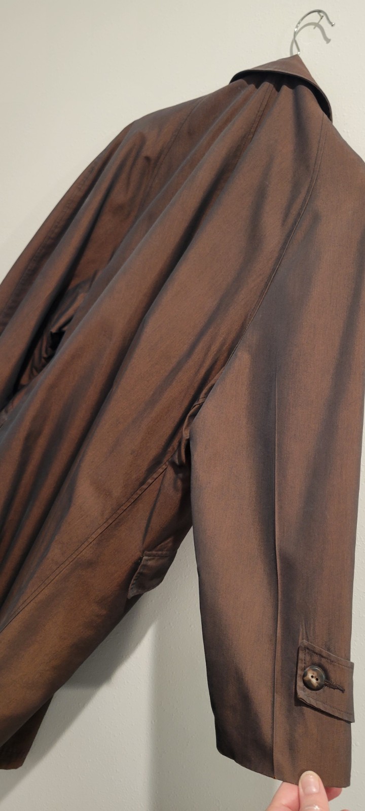 Chameleon Weatherproof Trench Coat Mens Brown Chartreuse Iridescent GOOD VTG