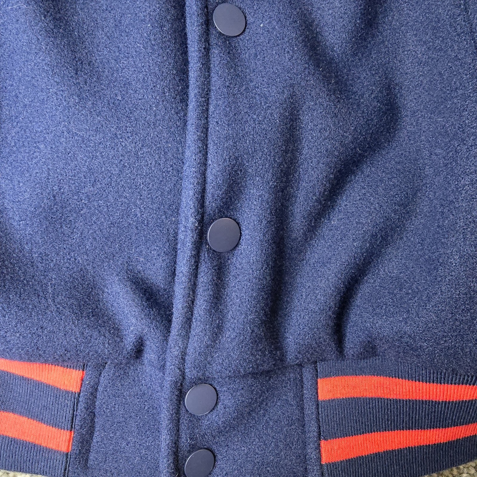 SpongeBob x Aeropostale Faux Wool Bomber Jacket Size XS Check Description