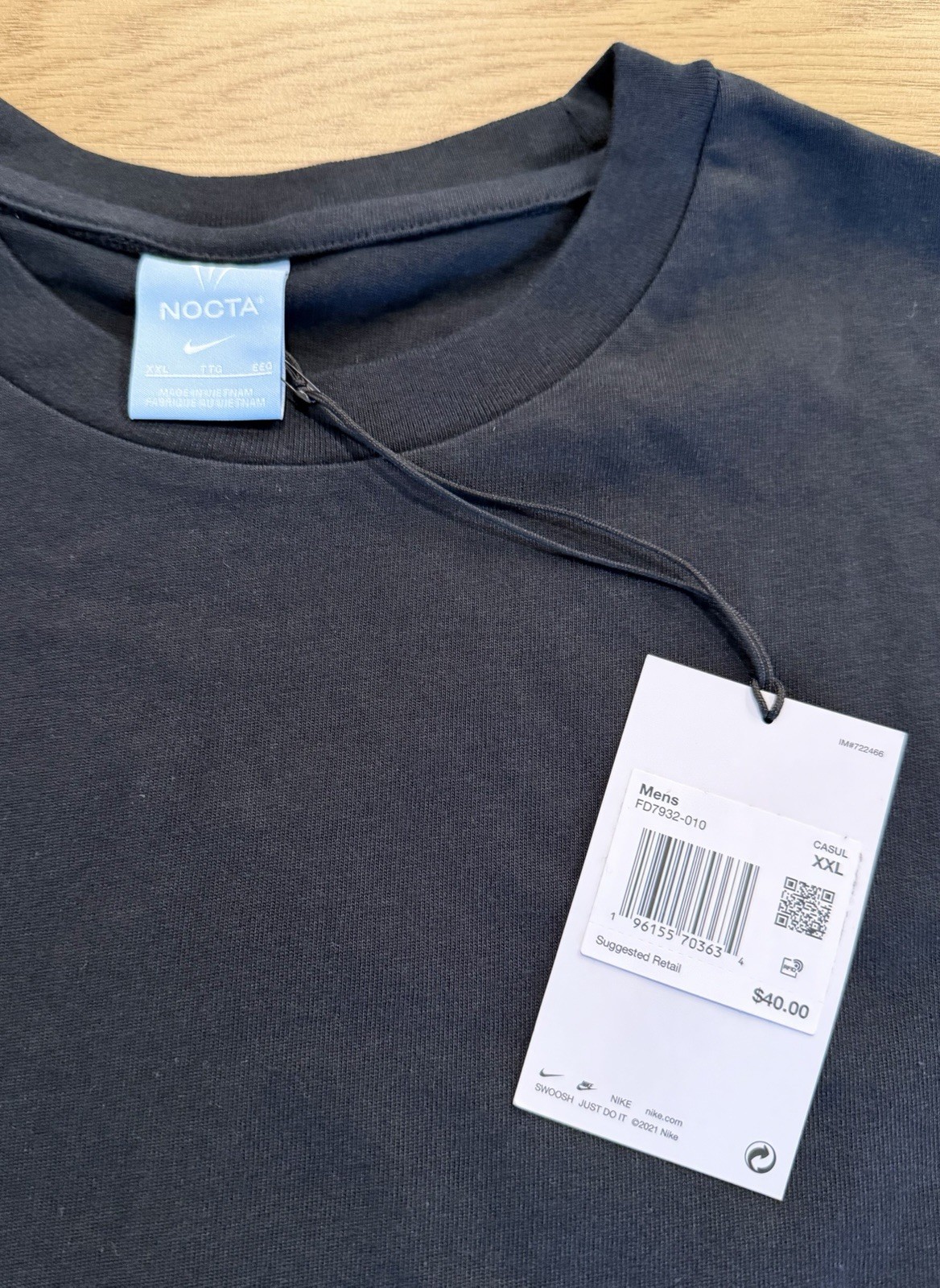 Nike NOCTA Essential Black T-Shirt Men’s Size XXL 2XL Athletic FD7932-010