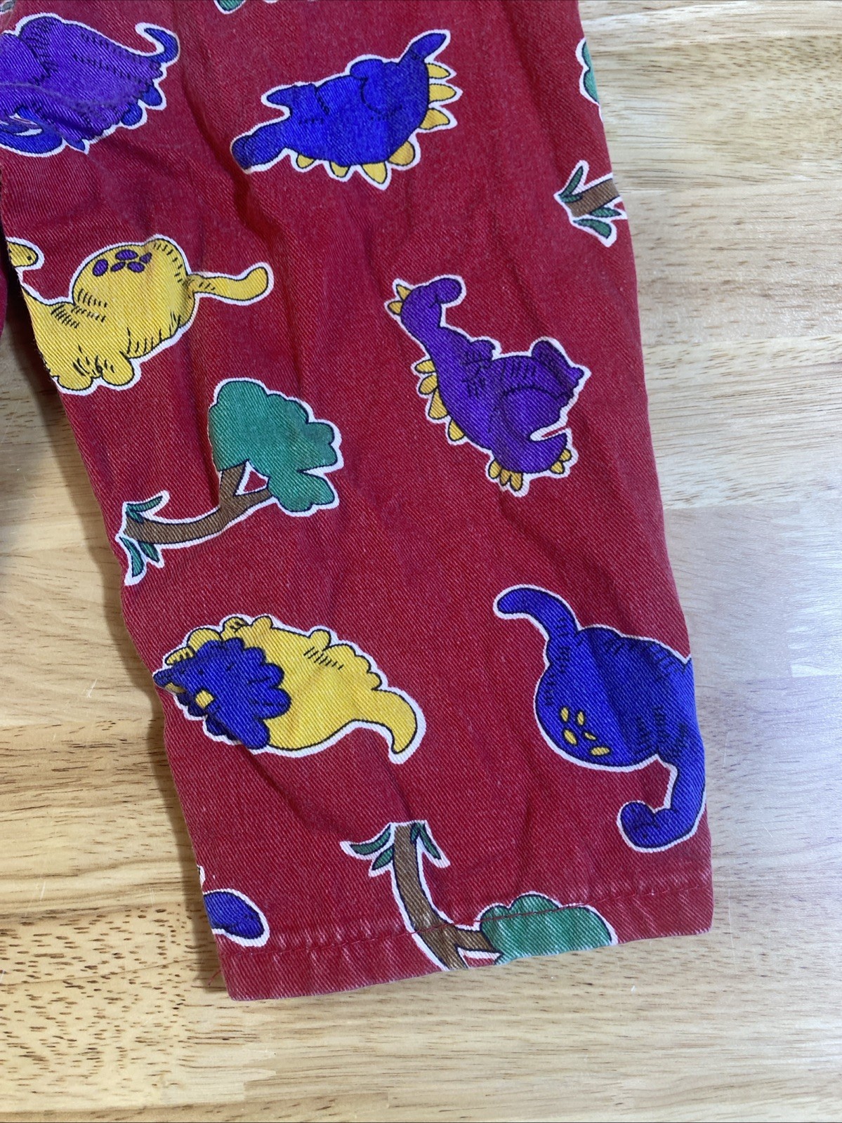VTG Oshkosh B’Gosh Vestback Red Dinosaur Overalls SZ 18M Paper Tag USA