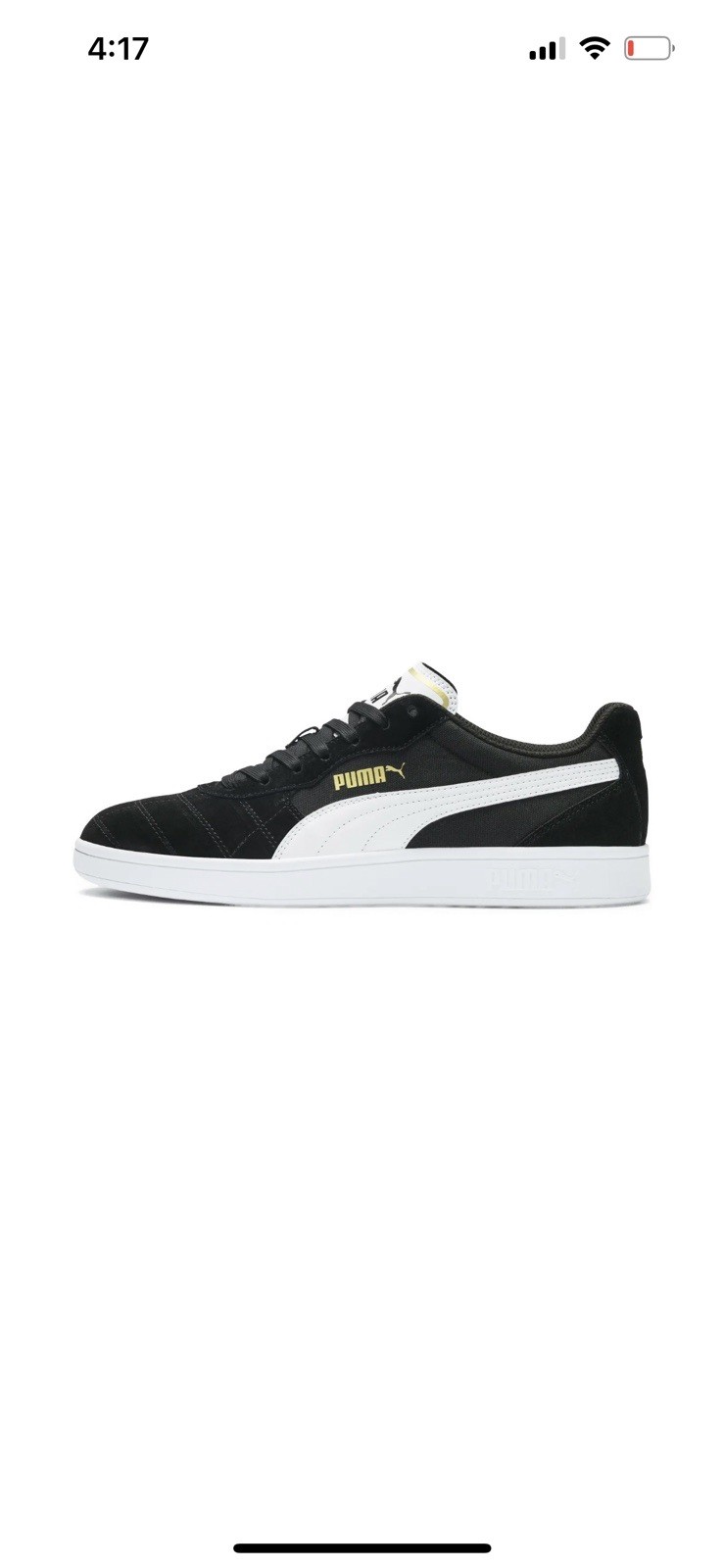 PUMA SUEDE CLASSIC BLACK WHITE MEN’S SNEAKER SHOE SIZE 9.5