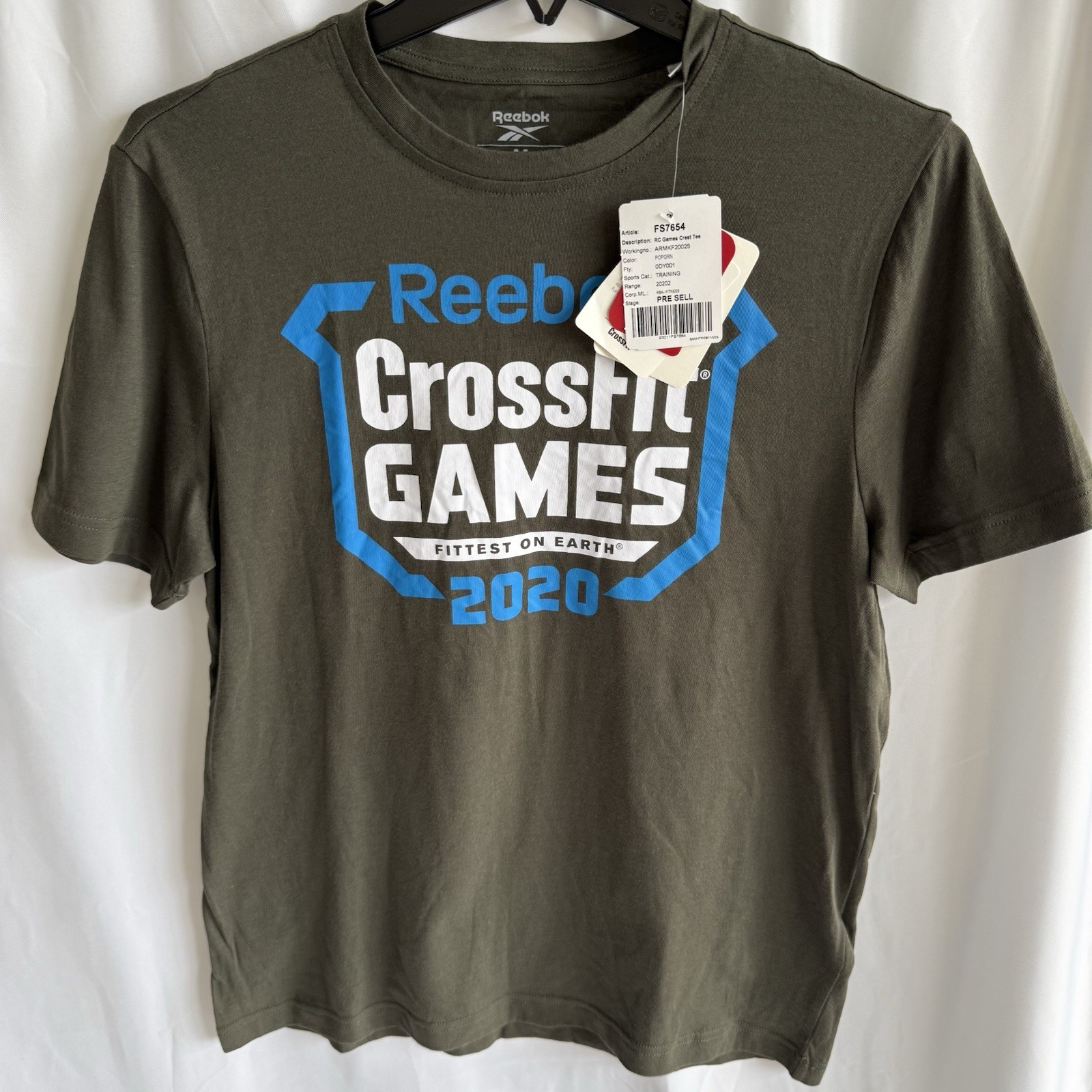 NWT Reebok CrossFit Games 2020 “Fittest on Earth” Tee Men’s Medium Army Green
