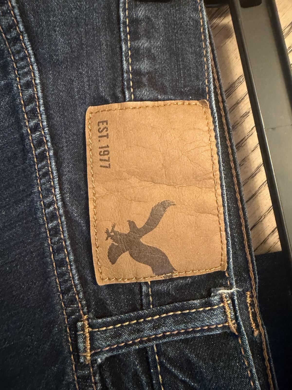 American Eagle Outfitters Men’s Straight Fit Dark Wash Denim Jeans