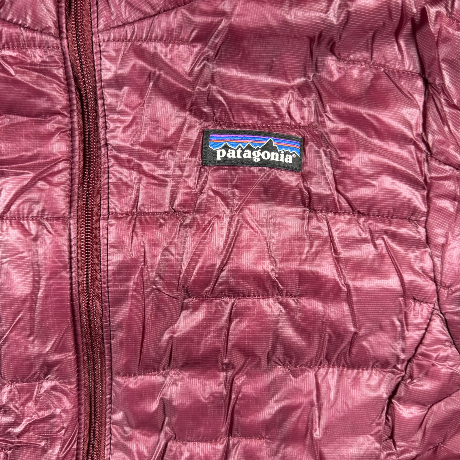 Patagonia Nano Puff Jacket Womens Medium Pink Full Zip Quilted Outdoor READ