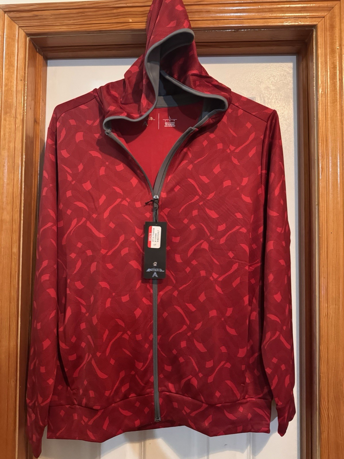 Antigua Apparel – Phantom Men’s Hooded Jacket ;red Color ,The Lions Of Morocco