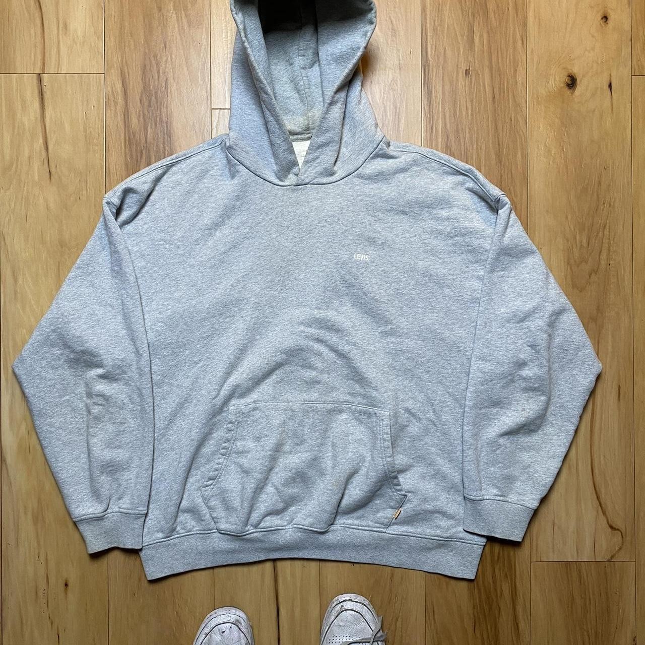 Levis’ Gold Tab Size S 100% Cotton Gray Hoodie With Kangaroo Pocket Size Xl