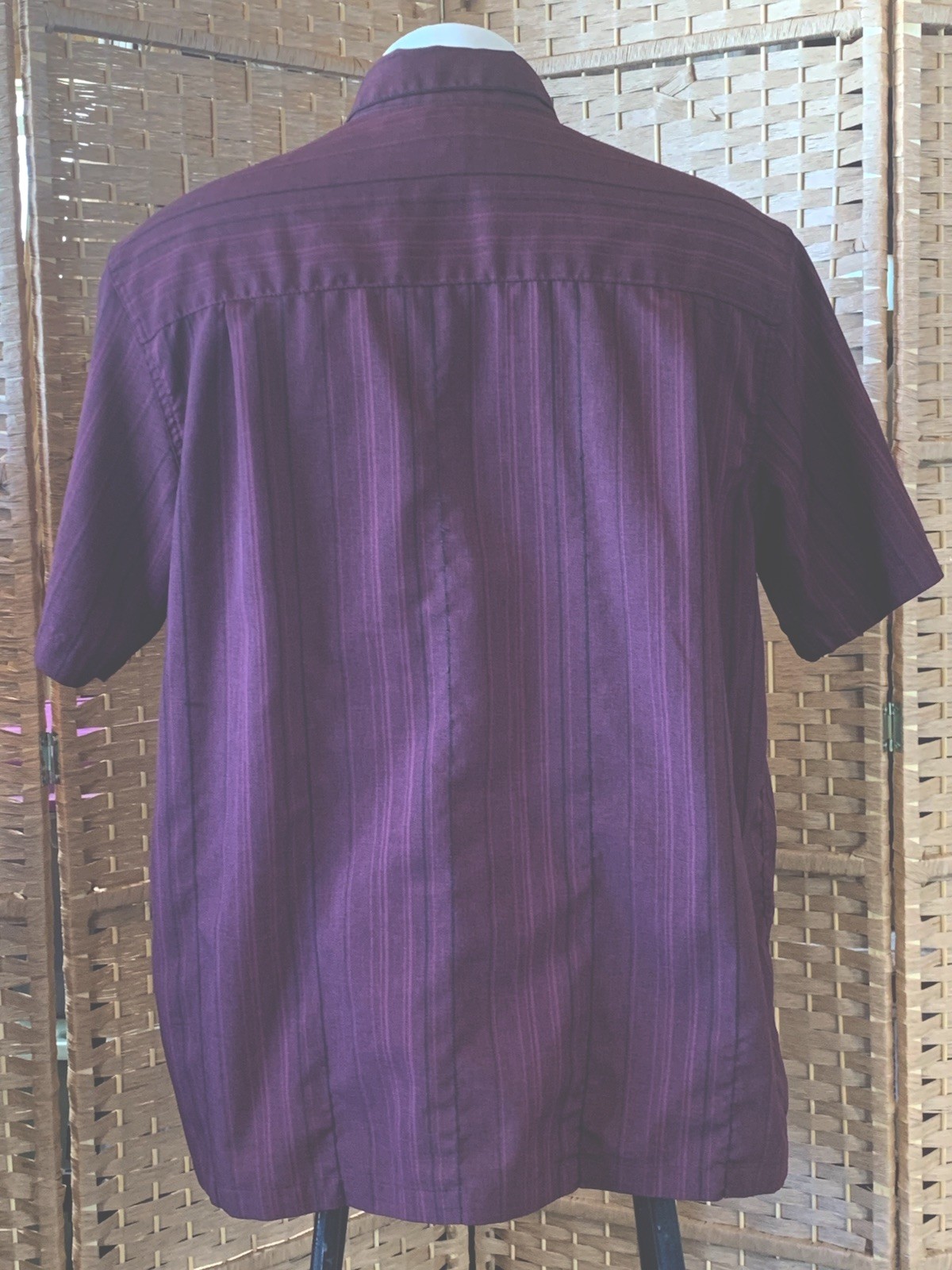 Mens George XL 46-48, Button Up Casual Shirt-look at label pic for true burgundy