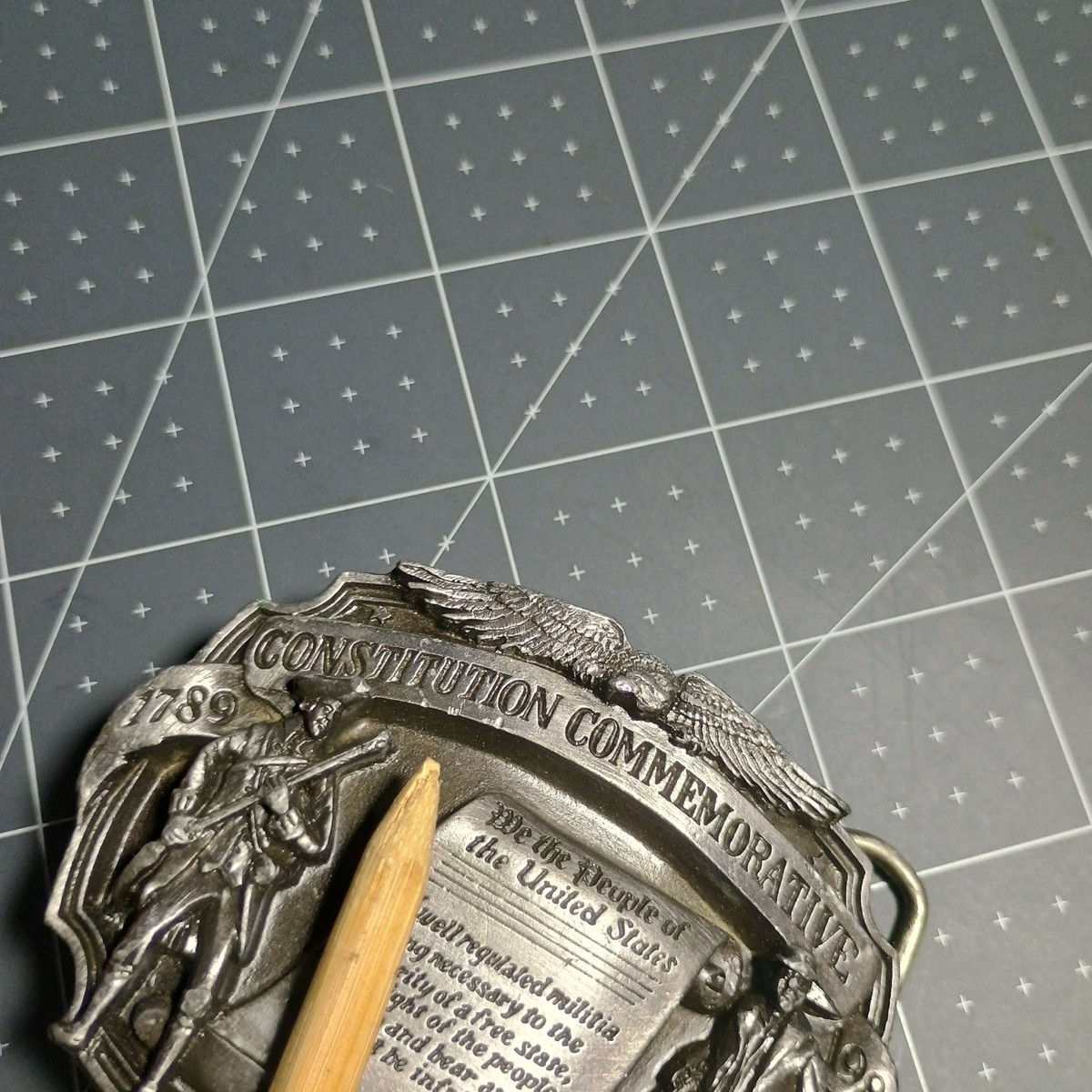 Buckle: Constitution 1789-1989. “We The People” Commemorative Pewter