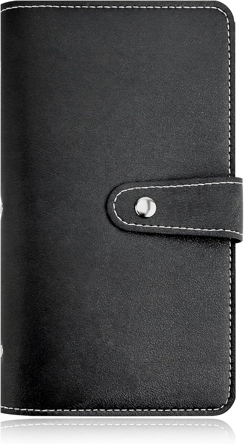 Credit Card Holder, Leather Business Card Organizer with 96 Card Slots, Professi