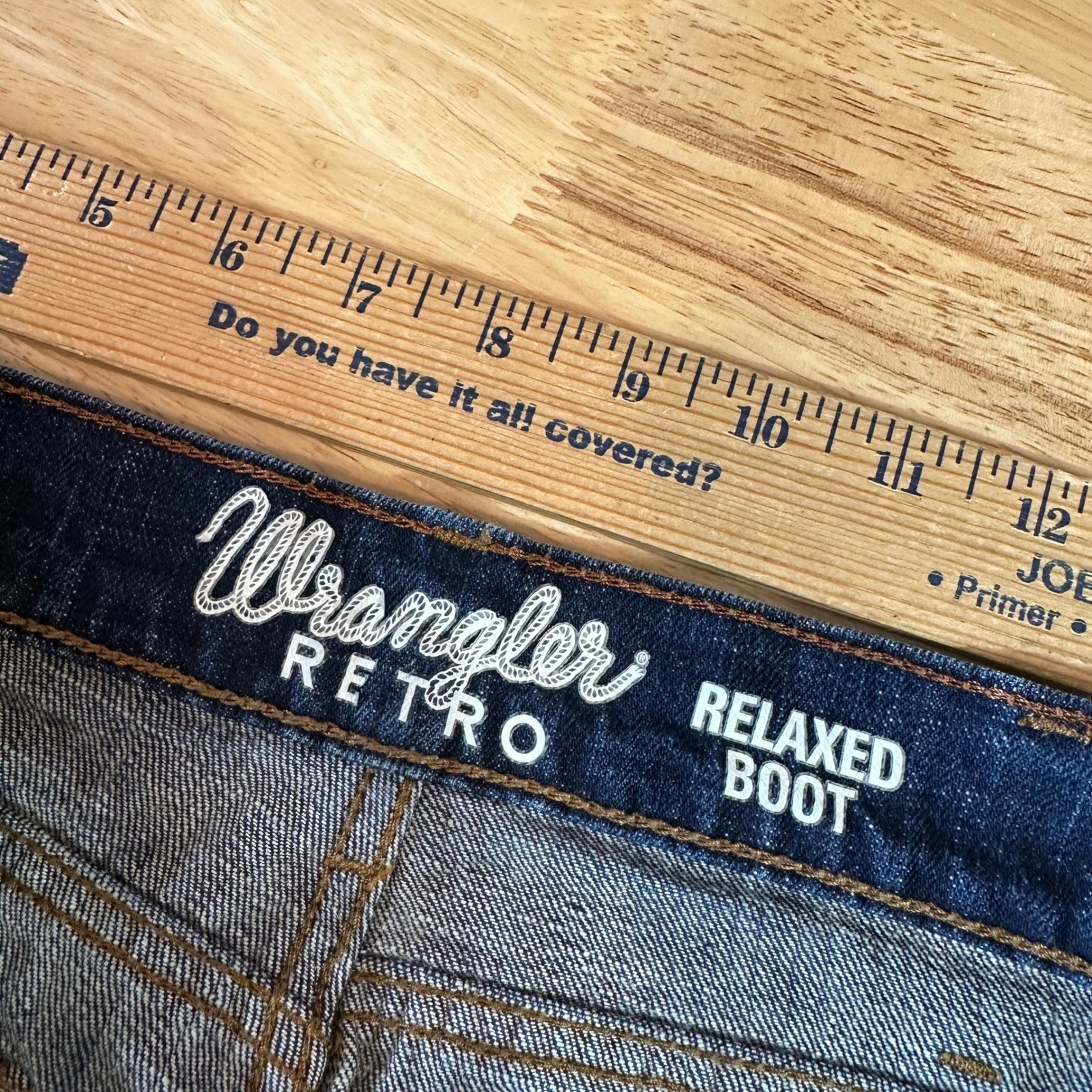 Wrangler Retro Relaxed Boot Blue Jeans Western Bootcut Mens 32×30