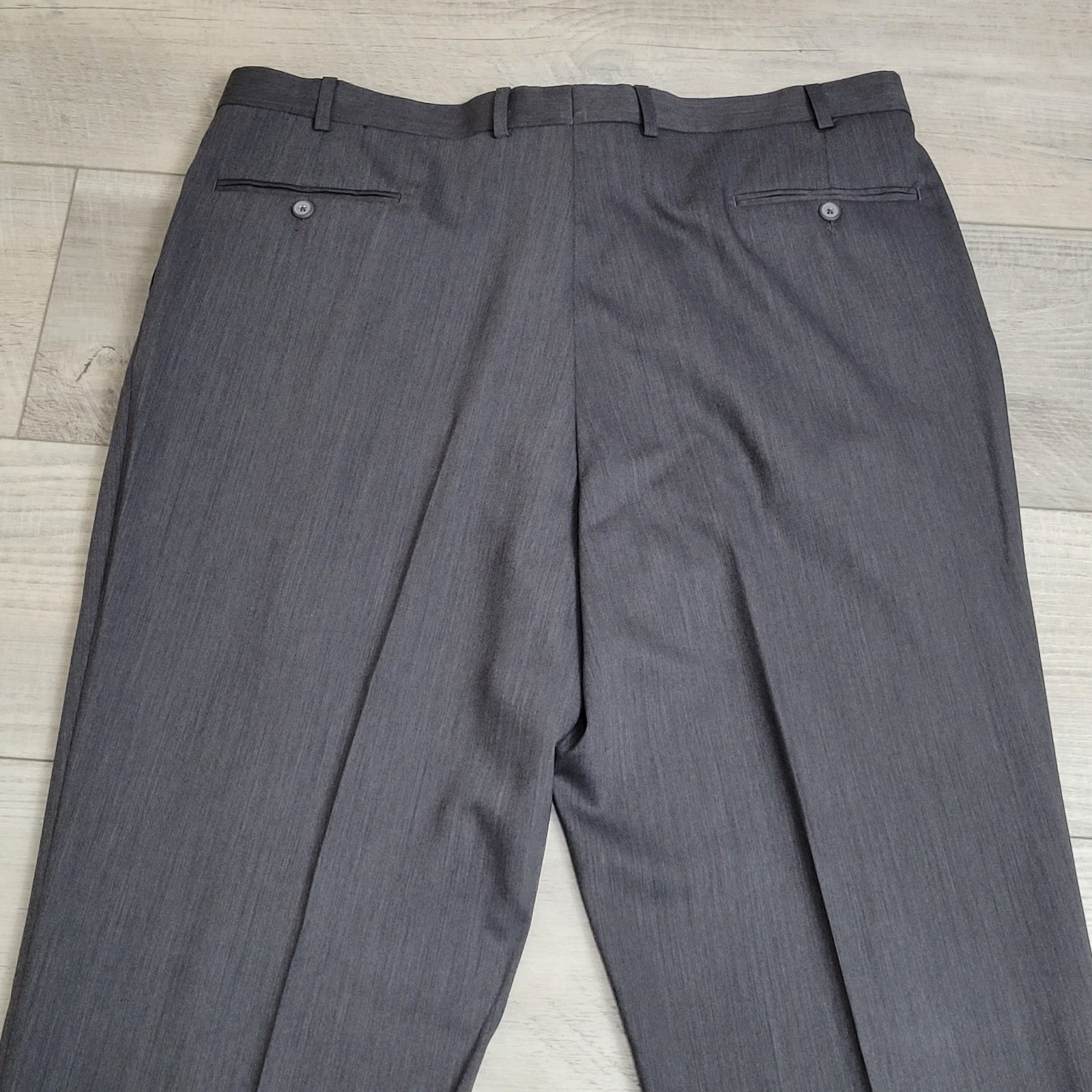 NWT Linea Natruale Pants Men 40 Gray 100% Wool Super 110’s Pleated Unhemmed