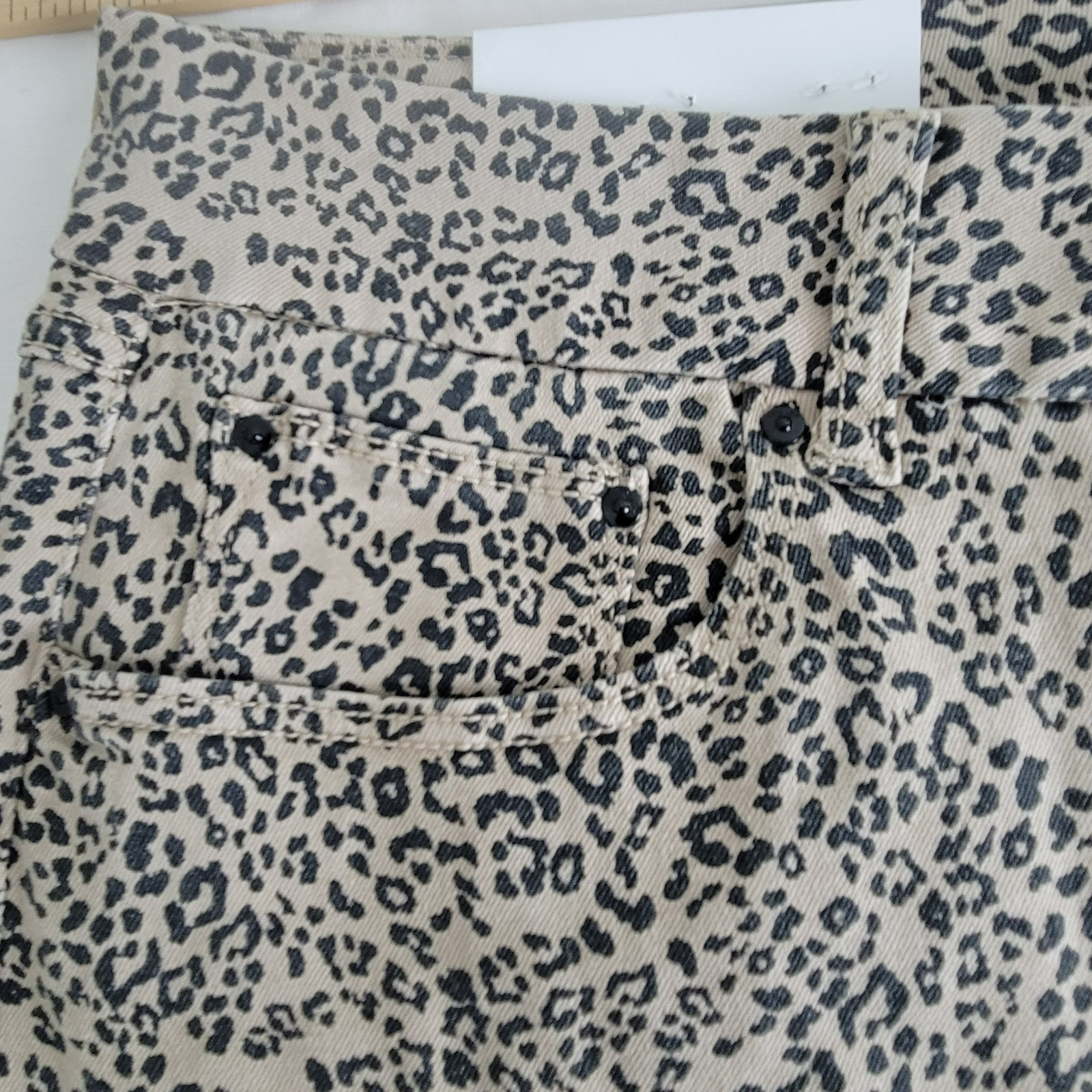 Seven7 Tummyless High Rise Comfy Stretch Skinny Jean Womens 20W LEOPARD